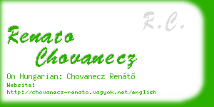 renato chovanecz business card